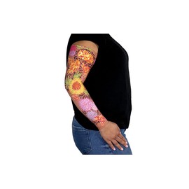 Lymphedivas Pumpkin Spice Medical Graduated Compression Arm Sleeve for Lymphedema (Short 30-40 mmHg Medium)
