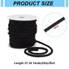BENECREAT 25m/27.34 Yards Black Drawstring Replacement Rope, 6mm Polycotton Soft
