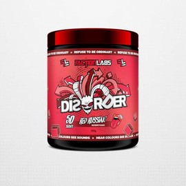 Faction Labs Disorder Original Pre Workout Powder, Red Russian, Sugar Free Caffeinated Gym Supplement, 50 Serves, 450g