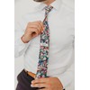 DAZI - Corbata de algodón con estampado floral para hombre,
