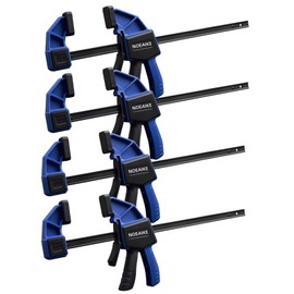 Bar Clamps for Woodworking,NOEAIKE 4-Pack Wood Clamps 12 Inch Light Duty One-Handed Woodwoking Clamps,Quick Grip/Spreader Clamps Set 150LBS Load Limit with Quick Change Button.
