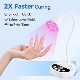 Makartt Lámpara de uñas LED UV: Lámpara de uñas portátil inalámbrica de 50 mW/cm² para gel X y uñas a presión, secador de uñas USB recargable con sens