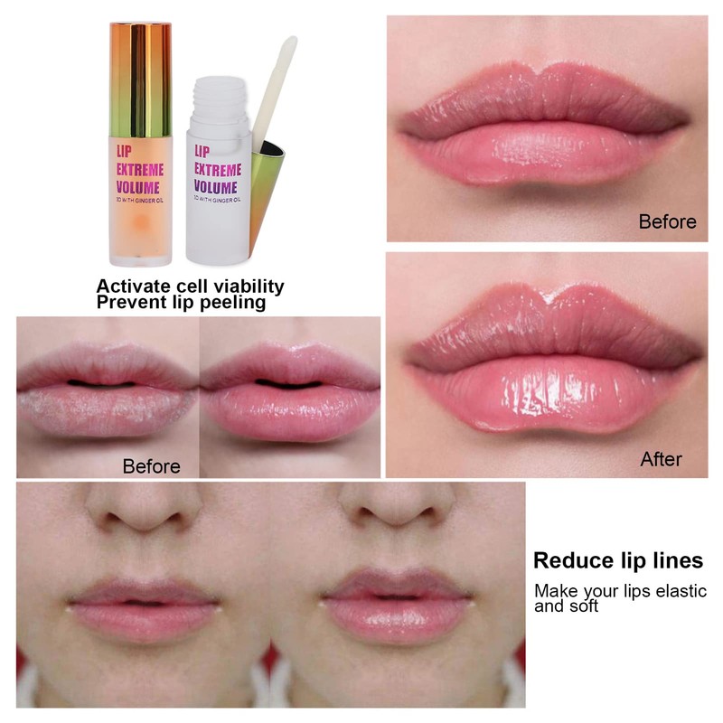 Lip Plumper Set, Lip Plumper Serum Reduce Lip Lines 2pcs