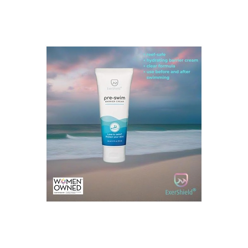 Exershield- Loción pre-natación: crema protectora para nadadores: protege la piel