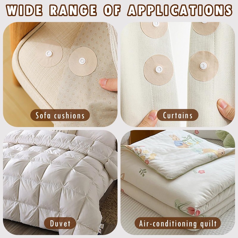 Dayinkes 24-Pack Duvet Clips to Hold Comforter Inside, Reusable Duvet