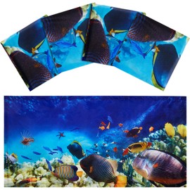 Hortsun 4 Pack Fluorescent Light Covers 4 x 2 Feet Magnetic Light Cover for Drop Ceiling, Fluorescent Ceiling Shade Filters for Office Classroom Home Hospital Decor(Ocean)