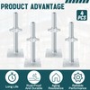 Zonon 4 Pack 12inch Adjustable Leveling Jacks Scaffolding Hollow Screw