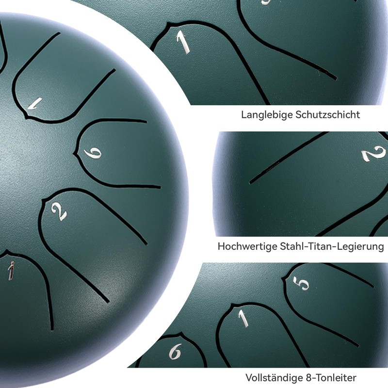 Tongue Drum 6 Inch 8 Tone Steel Tongue Drum Handpan