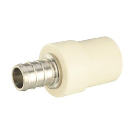 (Pack of 20) EFIELD 1/2" Pex x 1/2" CPVC Transition Coupling Barb Crimp Brass Fittings For Pex CPVC Tube Connection,(PEX1807340-20PCS)