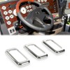 Chrome Plastic Rocker Switch Trim Compatible with Freightliners & Peterbilt