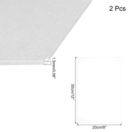 Rebower ABS Plastic Sheet 12 x 8 Inch,Flexible Plastic Sheets 1/16 Inch Thick Thermoplastic Sheet with Frosted Gray for DIY Crafts Decors 2 Pcs