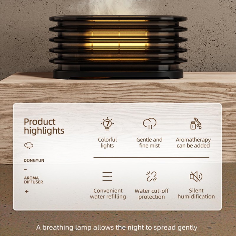KISSWILL Aroma Diffuser, 120ml Ultrasonic Essential Oils Diffusers with Cool