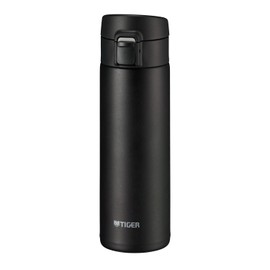 TIGER MKA-K048KK Water Bottle, 16.2 fl oz (480 ml), One-Touch, Lightweight, Stainless Steel Bottle, Vacuum Insulated, Hot and Cold Retention, Black