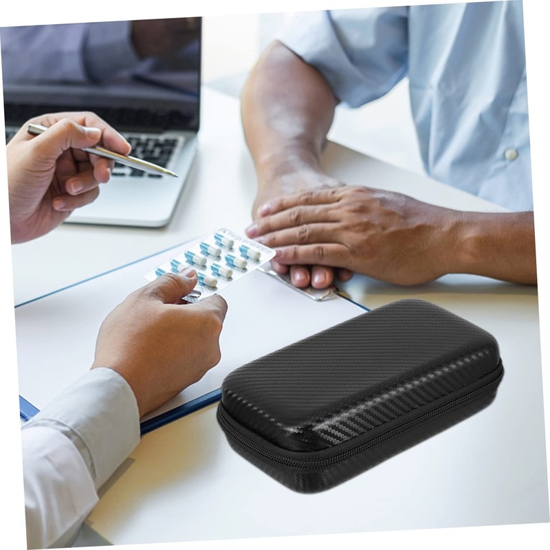 ULTECHNOVO Portable Zippered Pouch for Ear Thermometer with Mesh Pocket