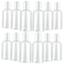 TOVINANNA 12pcs Travel Bottles Refillable Press Bottles for Shampoo Lotion Toiletries Odorless Random Color