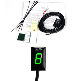MOQIAOSEIKO Digital Gear Indicator for Motorcycles LED Display Waterproof 6 Gears Compatible with Honda CBR600F CBR1000R CBR300R CB500F CB600F CBR500R CBR600RR CB300F CMX500 NC700S NC700X