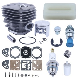 Atunee 45mm Cylinder Piston Carb Repair Kit Fit for Husqvarna 254 154 XP 254XP Chainsaw with Spark Plug Decompression Fuel Filter Spare Part Replace 503503903