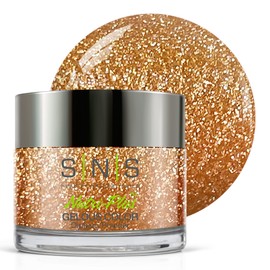 SNS Nail Dip Powder, Gelous Color Dipping Powder - Kingfisher Belt (Metallics/Gold, Glitter) - Long-Lasting Dip Nail Color Lasts up to 14 days - Low-Odor & No UV Lamp Required - 1 Oz