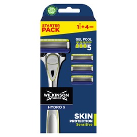 Wilkinson Sword - Hydro5 Skin Protection Sensitive- Special Pack - Pack with 1 handle and 5 refill blades