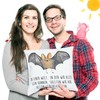 Mr. & Mrs. Panda 40 x 40 cm Cushion Bat