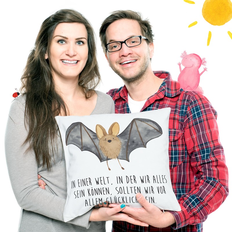 Mr. & Mrs. Panda 40 x 40 cm Cushion Bat