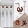 Framendino, 12 Pack Western Cowboy Pendant Shower Curtain Hooks Stainless