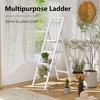 SOLADDER Step Ladder 4 Step Folding Stool with Anti-Slip Widened