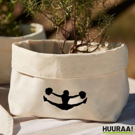 Huuraa Utensilo Cheerleader Silhouette Geschenk 8 Liter Large Canvas Baumwolle Cheerleader Dekoration