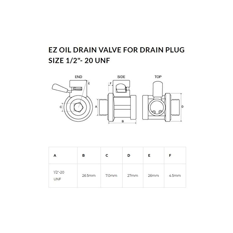 EZ-101 EZ Oil Drain Valve