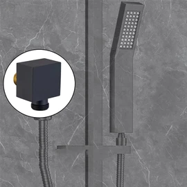 Gold Hand Shower Wall Outlet Elbow, G1/2 Inch Handheld Shower Hose Connector Square Water Outlet Fitting for Home, Hotel, Bathroom