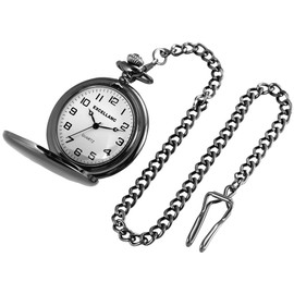 Excellanc Men's Pocket Watch with Chain Analogue Quartz 4000020, gray
