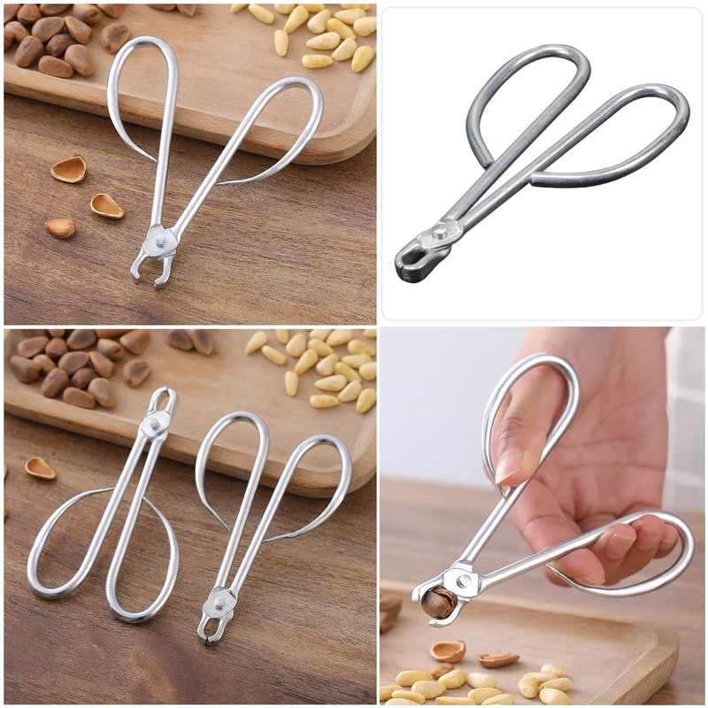 SquEqu 2 Pack Pistachio Nut Opener Pine Nut Opener Nut