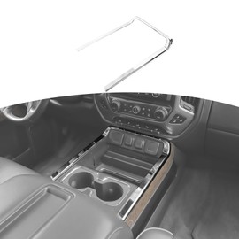 RT-TCZ for Chevy Silverado Chrome Center Console Trim Frame Cover for Chevy Silverado GMC Sierra 2014-2018 Silver Chrome Interior Accessories