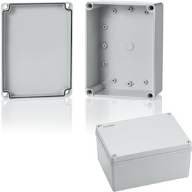 JANDECCN Waterproof Electrical Outdoor Junction Box, IP67 Weatherproof DIY Electrical Enclosure ABS Plastic Box with Plastic Screws (7.9 * 5.9 * 3.9, Grey)