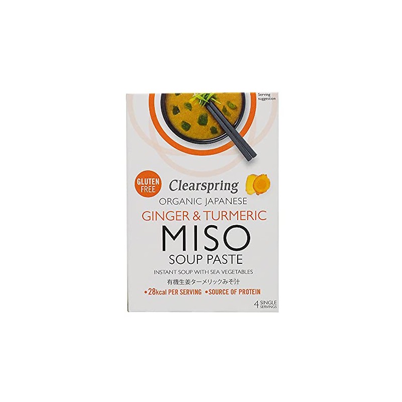 CLEARSPRING Ginger Turmeric Miso Soup Paste & Sea Veg