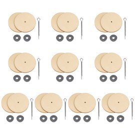 LNQ LUNIQI 10 Set 24MM Doll Joint Connectors Cotter Pin Joints and Wooden Fibreboard Disks Movable Engage Bolt Dolls Accessories for Teddy Bear Doll DIY Crafts