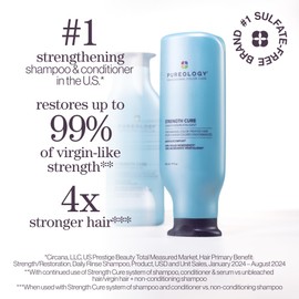 Pureology Strength Cure Conditioner - For Damaged or Color Treated Hair, Hair Strengthening & Prevents Breakage, Vegan & Sulfate-Free, 1.7 Fl Oz