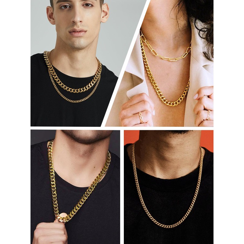 ChainsHouse Kihei Chain Necklace for Men, Silver, Surgical Stainless, Hypoallergenic,
