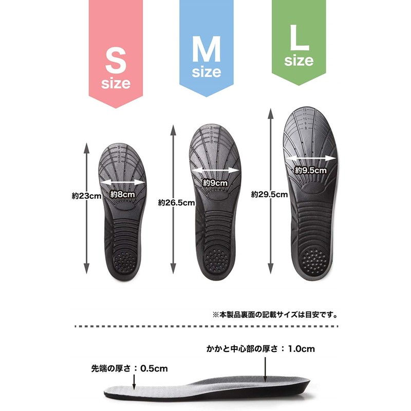 O.M.C. Tokyo Insole, with Ergonomic Impact Absorption, black