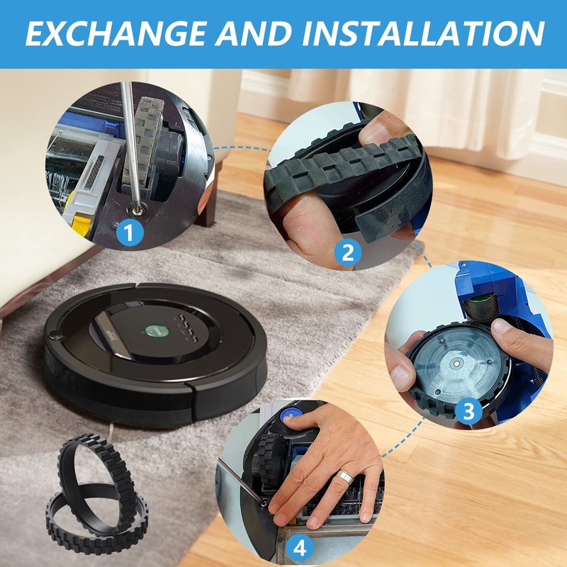 Tires Replacement For Irobot Roomba for Wheel Series 500, 600,