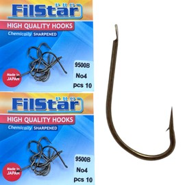 PRO FILSTAR 20 Pieces Fishing Hook Set N4 - Carp Fishing Hooks - Carp Fishing Accessories - Barbed Carp Hooks - Carp Fishing Reversed Hooks - Carp Rigs - Fishing Accessories - Method Feeder -