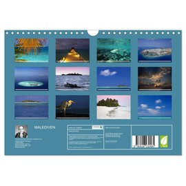 MALEDIVEN (Wandkalender 2026 DIN A4 quer), CALVENDO Monatskalender: Perlen im Indischen Ozean (CALVENDO Orte)