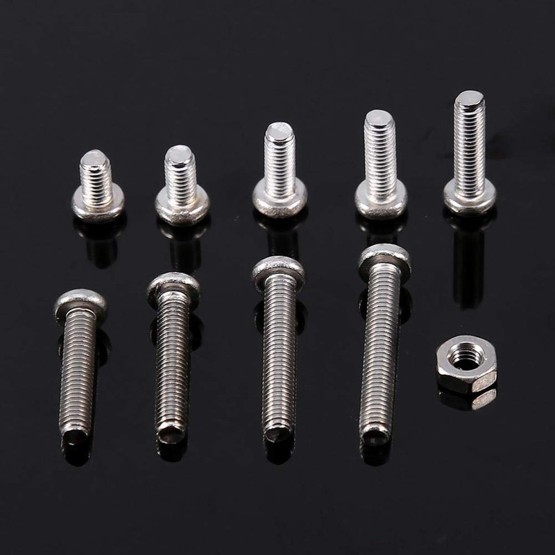 Cross Hole Screw Nut. Phillips Screw Set M3. Ball Screw