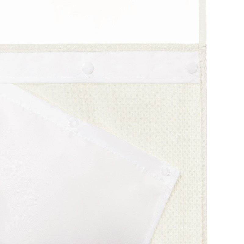 River Dream Heavyweight No Hooks Required Dotted Waffle Weave Shower