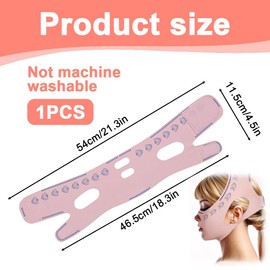 JAZOKA 1 Pcs Face Bands,V Line Lifting Mask,Face Contouring Sleeping Anti-Wrinkle Band（Pink）