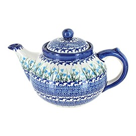 Blue Rose Polish Pottery Misty Teapot