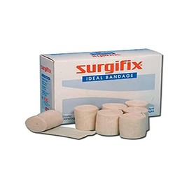 Surgifix - Benda Elastica Ideal, Orlata con Ganci Fermabenda, Bendaggio Elastico di Contenimento Non Adesivo, Misura 4,5 x 7 cm, 20 Rotoli Singolarmente Confezionati