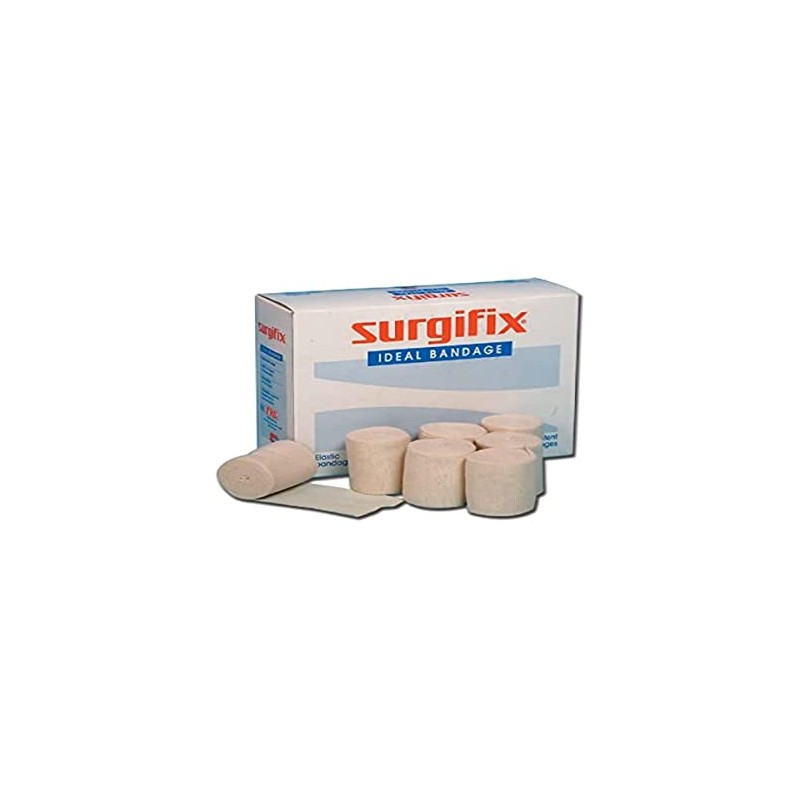 Surgifix - Benda Elastica Ideal, Orlata con Ganci Fermabenda, Bendaggio