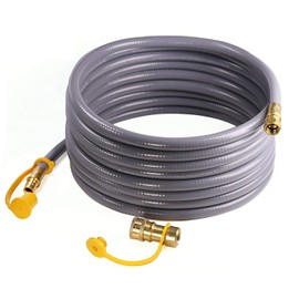 DOZYANT 24 Feet 3/8-inch ID Natural Gas Grill Hose with Quick Connect Propane Gas Hose Assembly for Low Pressure Appliance -3/8 Female Pipe Thread x 3/8 Male Flare Quick Disconnect - CSA Certified