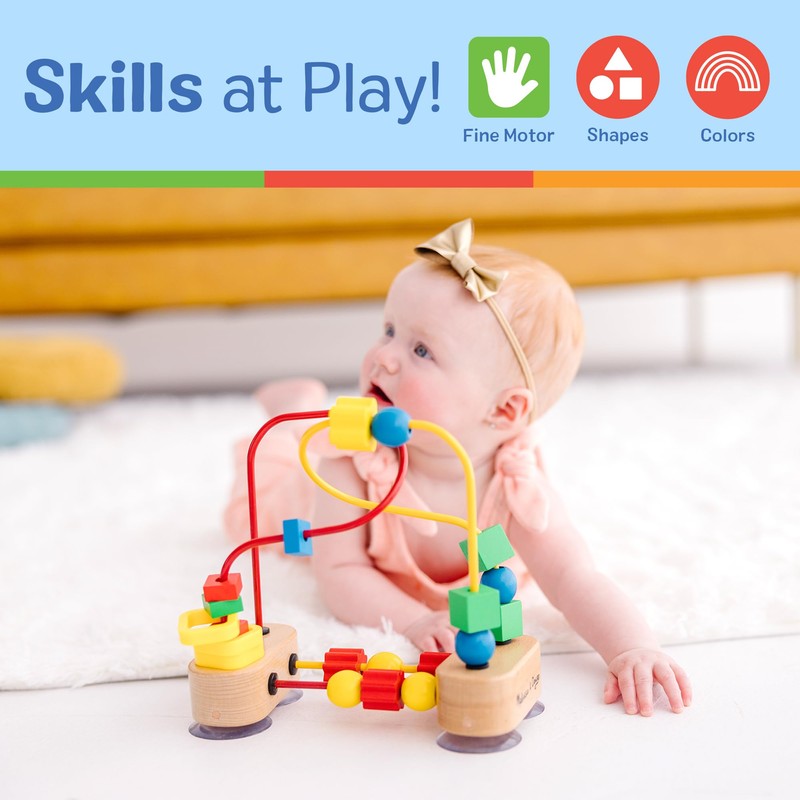 Melissa & Doug First Bead Maze - Wooden Educational Baby